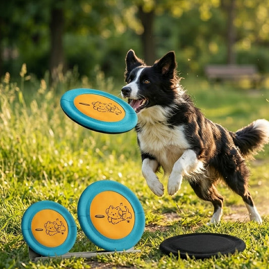 Divanoxcosh Professional Soft Flying Disc for Dogs - High-Visibility Aerodynamic Dog Frisbee - Durable & Gentle on Teeth - Ideal for Catch & Fetch Training